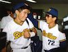 仰木彬監督（59歳ごろ）とイチローの若い頃（21歳ごろ）